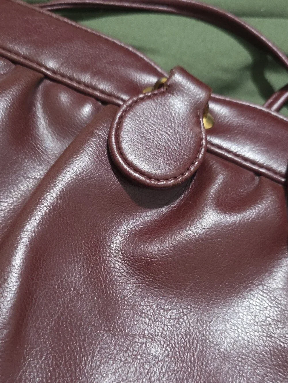 Minimalist Leather Clutch Wristlet in Burgundy